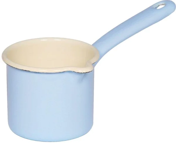 Riess Emaille Riess Schnabeltopf Mit Stiel Aus Emaille In Pastell-blau 1