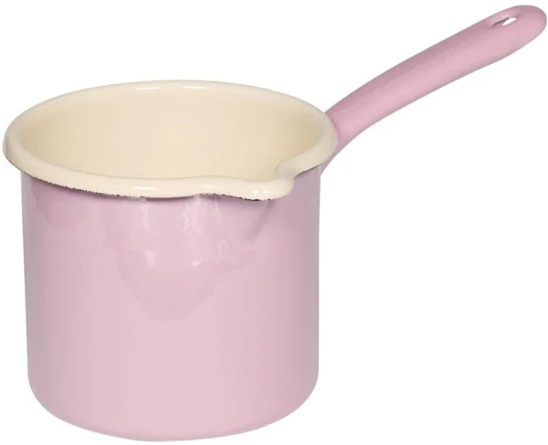 Riess Emaille Riess Schnabeltopf Mit Stiel Aus Emaille In Rosa 1
