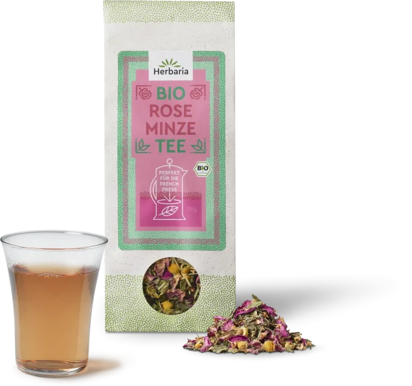 Herbaria Teemischung Rose-Minze 20g Bio, Lose 1
