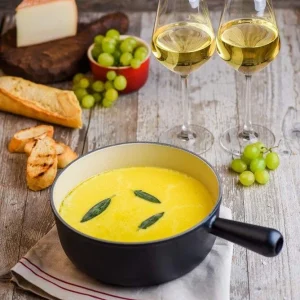 Le Creuset Caquelon Aus Gusseisen In Schwarz 6