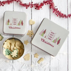 Städter Gebäckdose Yummy Christmas 21 X 21 Cm / H 10 Cm Bunt Quadrati 9