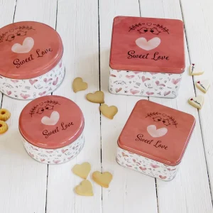 Städter Gebäckdose Sweet Love 16,5 X 16,5 Cm / H 8 Cm Bunt Quadratisc 6