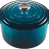 Le Creuset Hoher Bräter Signature Rund In Deep Teal 7