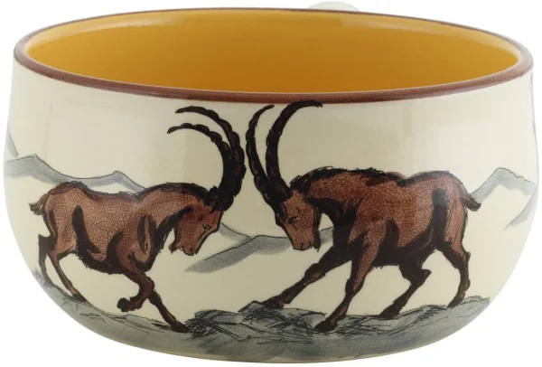Kuhn Rikon Caquelon Steinbock Rand Dunkelbraun ø 20cm 3