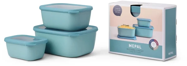 Mepal Set Cirqula Rechteckig 3-teilig (750+1500+3000) – Nordic Green 1