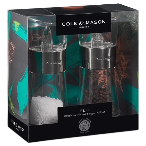Cole & Mason Inverta Flip Salz- Und Pfeffermühle Geschenkset, 15,4 Cm 6