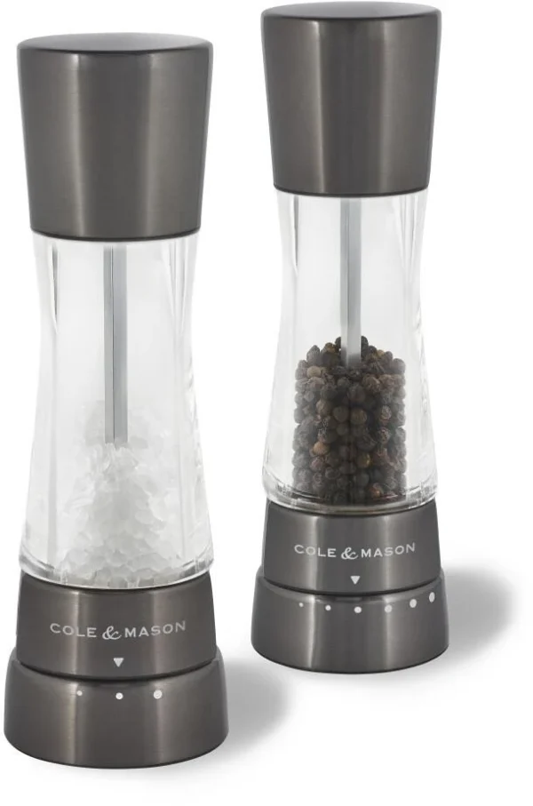 Cole & Mason Derwent Gunmetal Salz- Und Pfeffermühle Geschenkset, 19 Cm 1
