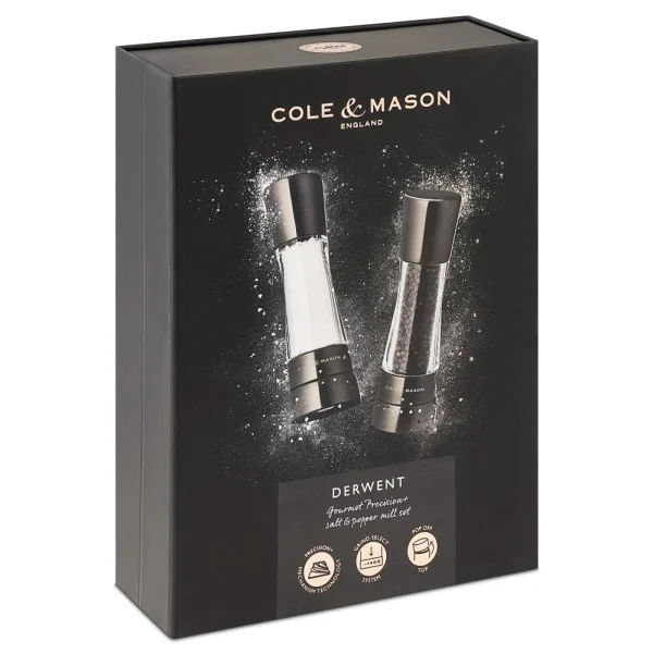Cole & Mason Derwent Gunmetal Salz- Und Pfeffermühle Geschenkset, 19 Cm 13