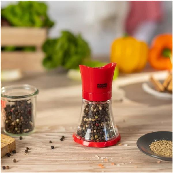 Kuhn Rikon Gewürzmühle Vase Mini Rot 3