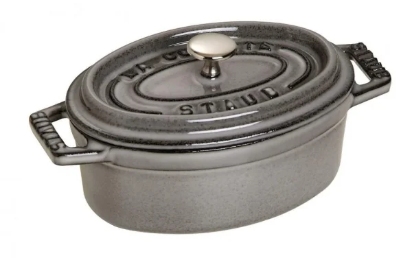 Staub Mini Cocotte Oval Aus Gusseisen In Graphitgrau 1