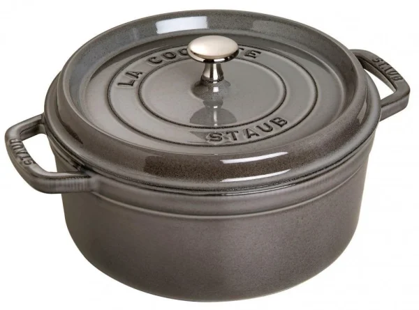 Staub Cocotte Rund Aus Gusseisen In Graphitgrau 1