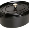 Staub Cocotte Oval Aus Gusseisen In Schwarz 13