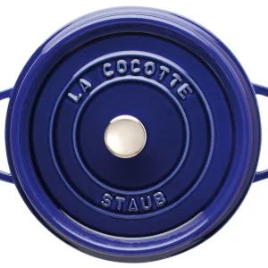 Staub Cocotte Rund Aus Gusseisen In Dunkelblau 16