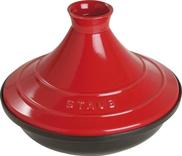 Staub Tajine Aus Gusseisen In Schwarz-kirschrot 1