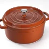 Staub Cocotte Rund Aus Gusseisen In Zimt 8