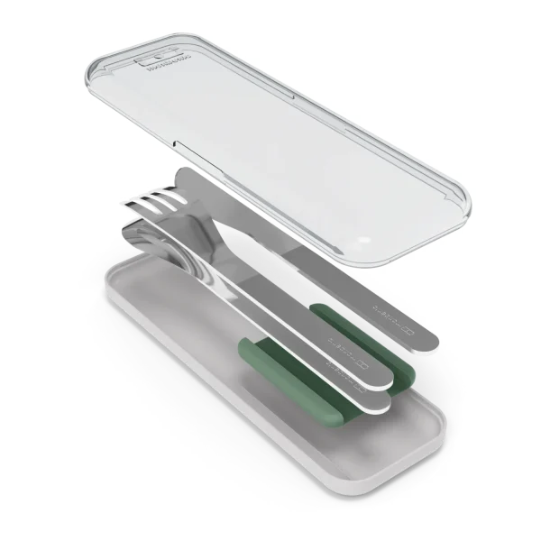 Monbento Slim Box Besteck In Grün Natural 4