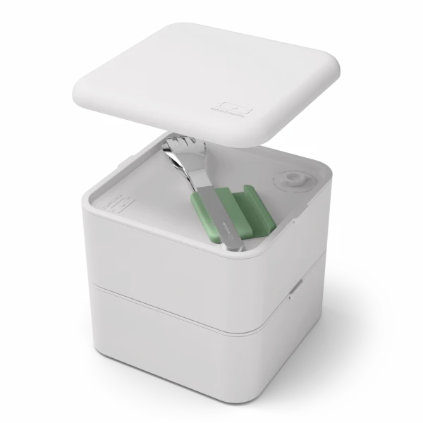 Monbento Slim Box Besteck In Grün Natural 5