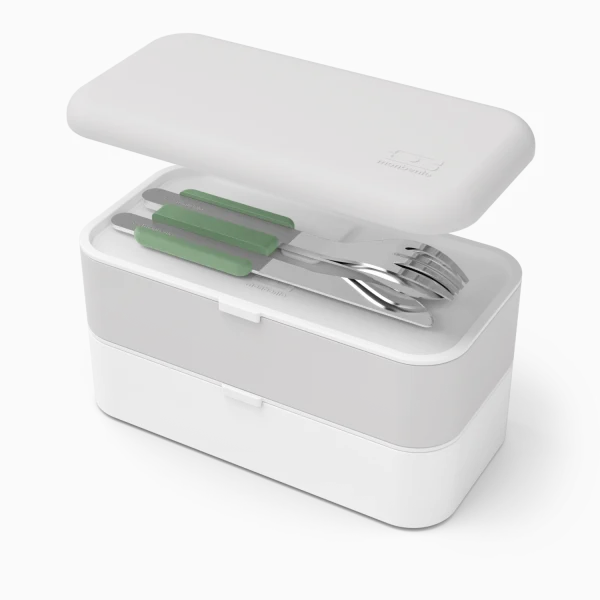 Monbento Slim Box Besteck In Grün Natural 6