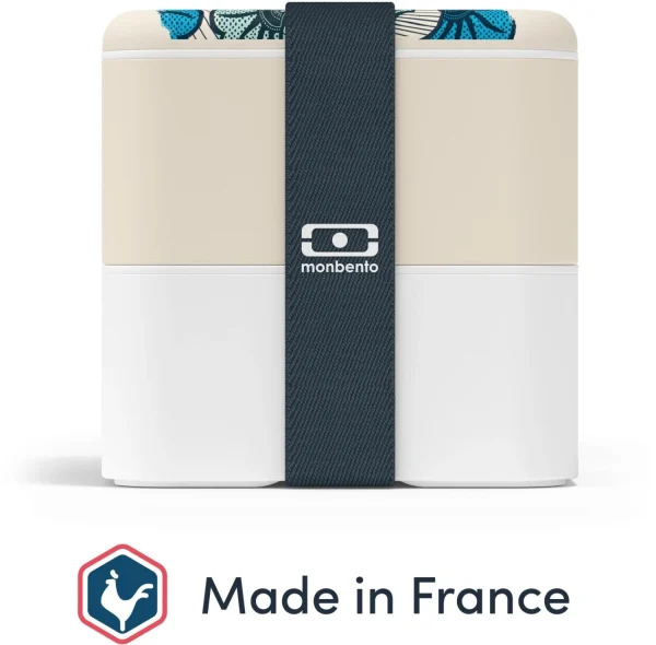 Monbento MB Square Bento-Box Graphic Blue Wax 4