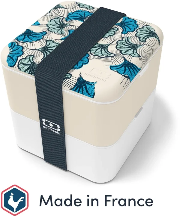 Monbento MB Square Bento-Box Graphic Blue Wax 1