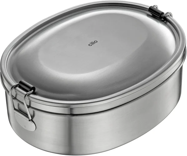 Cilio Lunch Box MONTE Oval, Edelstahl 1