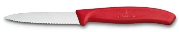 Victorinox SwissClassic Gemüsemesser Mit Wellenschliff, Mittelspitz, 8 Cm, Rot 1