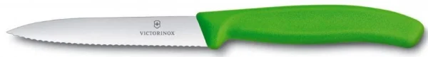 Victorinox SwissClassic Gemüsemesser Mit Wellenschliff, 10 Cm, Grün 1
