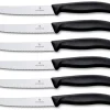 Victorinox SwissClassic Tafelmesser Standard Mit Wellenschliff, 11 Cm, Schwarz, 6-teilig 8