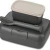 Koziol Lunch Box Candy Ready Mit Besteck-Set In Grau 11