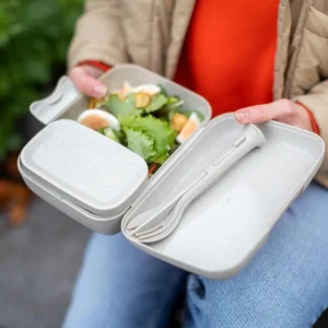 Koziol Lunch Box Candy Ready Mit Besteck-Set In Sand 10