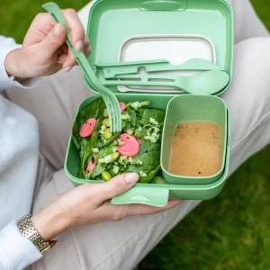 Koziol Lunch Box Candy Ready Mit Besteck-Set In Grün 10
