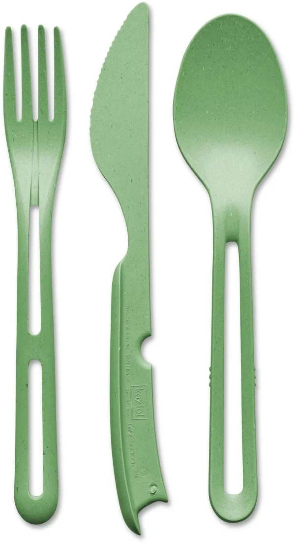 Koziol Besteck-Set KLIKK, 3-tlg. In Grün 1