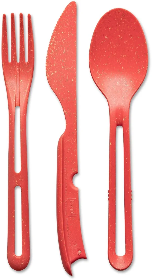 Koziol Besteck-Set KLIKK, 3-tlg. In Coral 1