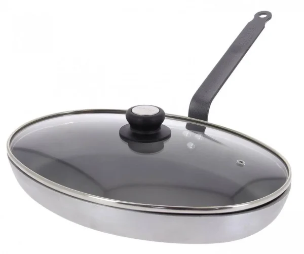De Buyer Antihaft-Fischpfanne Choc Resto Induction Mit Glasdeckel, 36 Cm 1