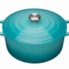 Le Creuset Bräter Signature Rund In Karibik 8