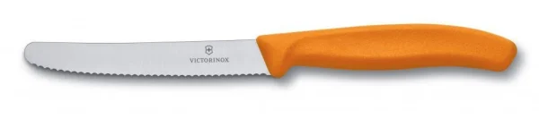 Victorinox Tomaten- Und Wurstmesser Mit Wellenschliff, 11 Cm, Orange 1
