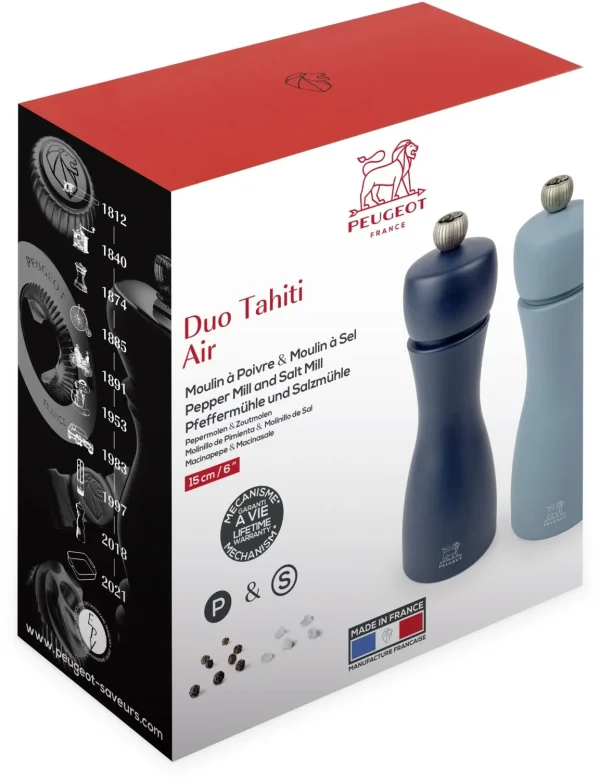 PEUGEOT Tahiti Duo Mühlenset Luft, Nachtblau & Himmelblau 16