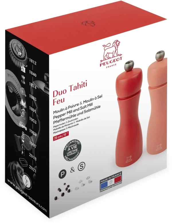 PEUGEOT Tahiti Duo Mühlenset Feuer, Ziegelrot & Flammenrot 16