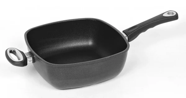 AMT Gastroguss AMT Eckpfanne Aus Aluguss Mit Griff Und Stiel Für Induktion 1